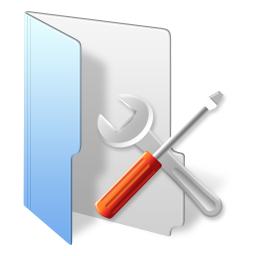 Folder Blue Tools Icon 256x256 png